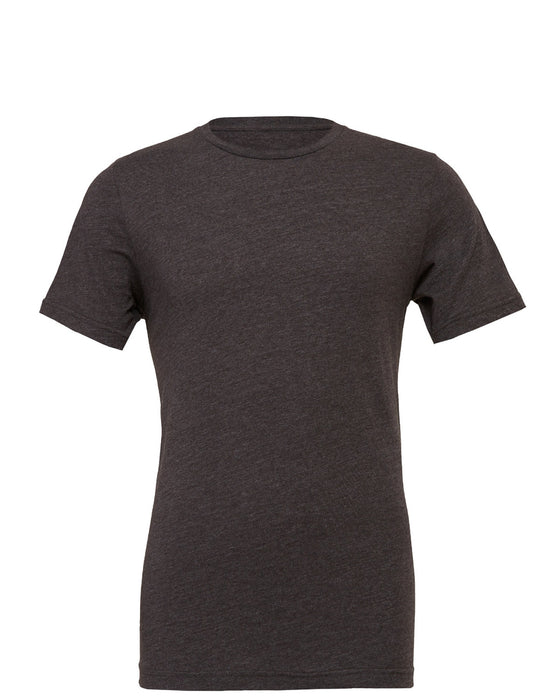 Front and Blank view of the Unisex Heather CVC T-Shirt