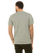 Rear view of the Unisex Heather CVC T-Shirt