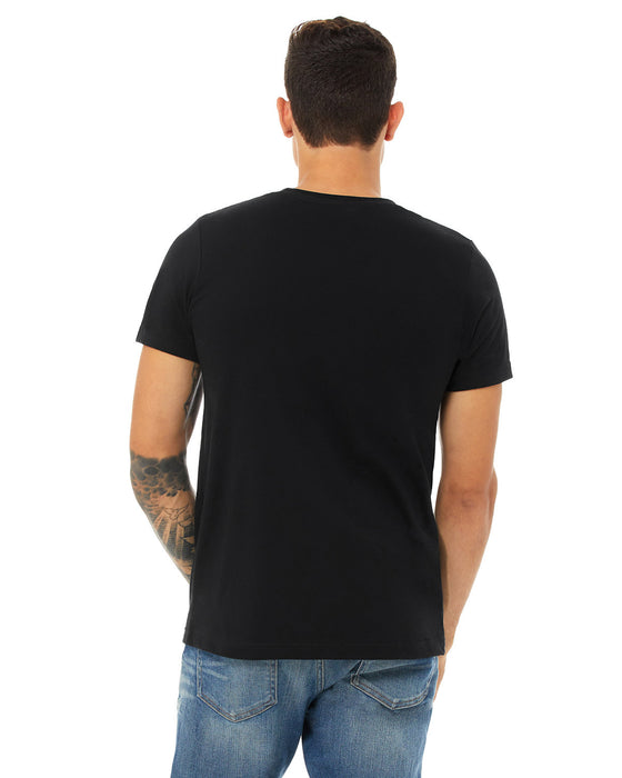 Rear view of the BELLA + CANVAS Unisex Heather CVC T-Shirt