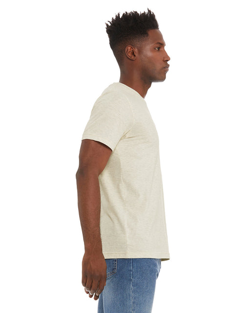 Right view of the BELLA + CANVAS Unisex Heather CVC T-Shirt