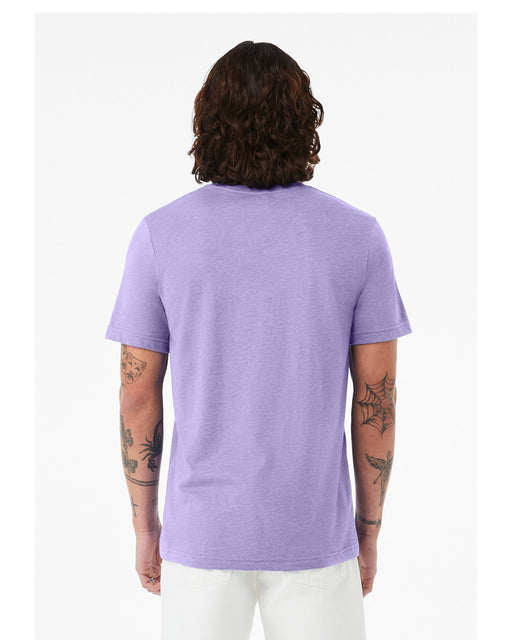 Rear view of the BELLA + CANVAS Unisex Heather CVC T-Shirt