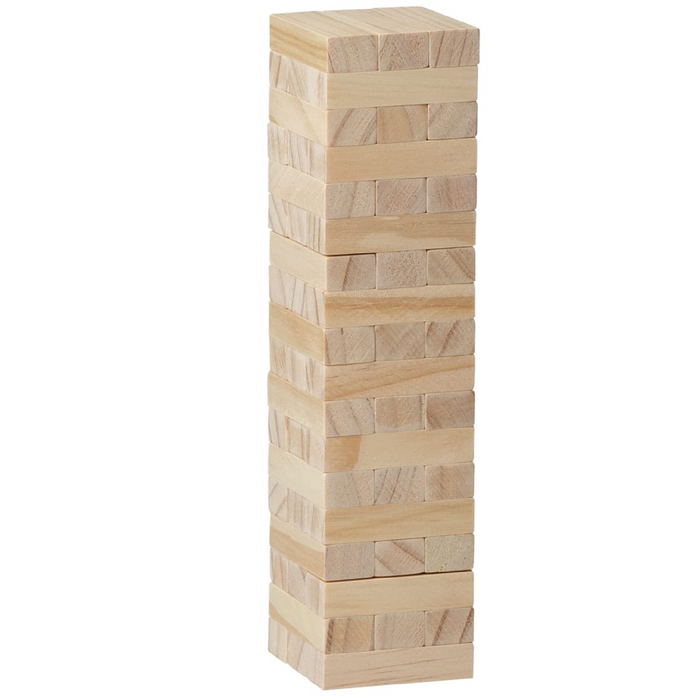 Angle-Right and Blank view of the Tumbling Tower Wood Block Stacking Game