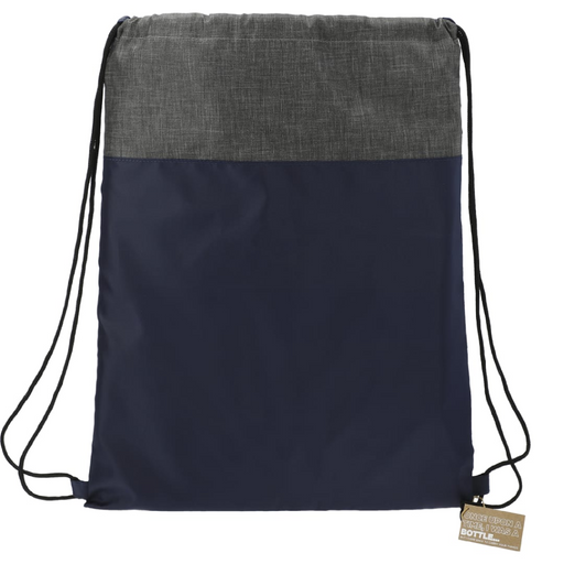 Front and Blank view of the Ash Recycled Drawstring Bag