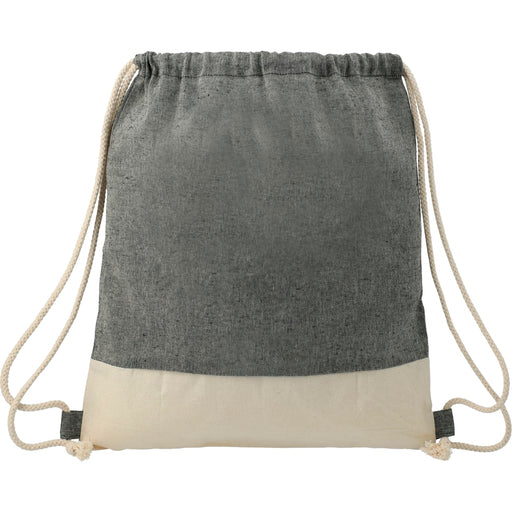 Front and Part Default ImageBlank view of the Split Recycled Cotton Drawstring Bag