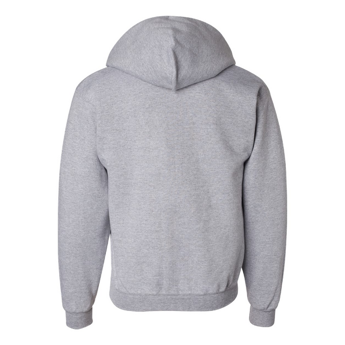 Rear view of the Champion Powerblend® Full-Zip Hooded Sweatshirt - 