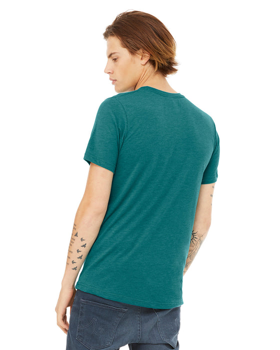 Rear view of the BELLA + CANVAS Unisex Triblend T-Shirt