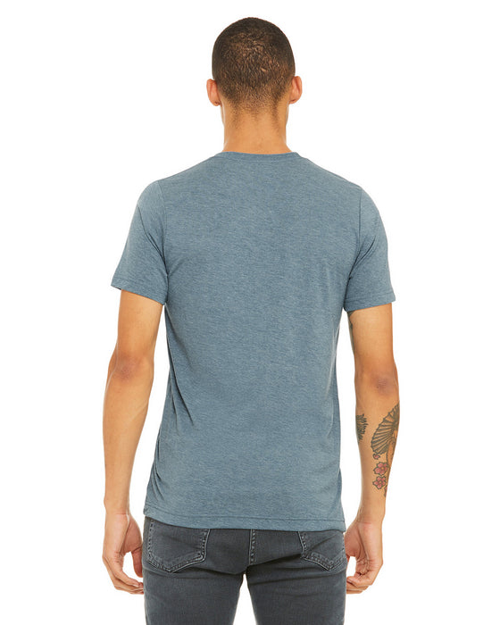 Rear view of the BELLA + CANVAS Unisex Triblend T-Shirt