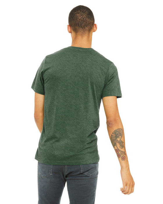 Rear view of the BELLA + CANVAS Unisex Triblend T-Shirt