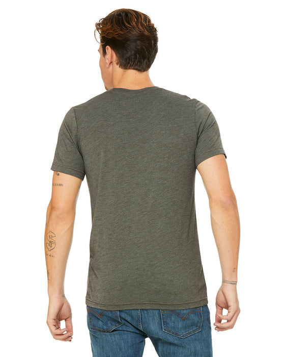 Rear view of the BELLA + CANVAS Unisex Triblend T-Shirt