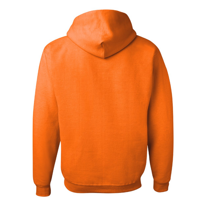 Rear view of the JERZEES NuBlend® Hooded Sweatshirt - 