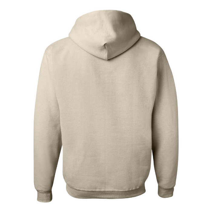 Rear view of the JERZEES NuBlend® Hooded Sweatshirt - 