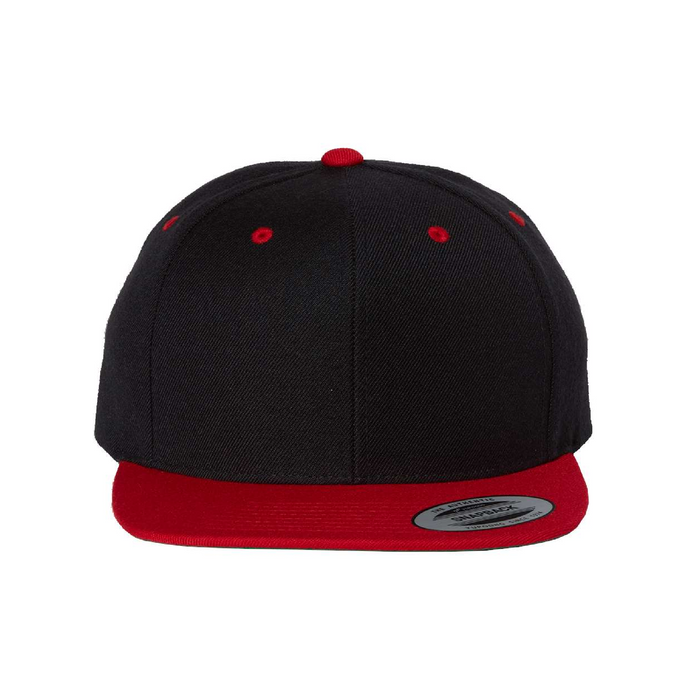 Front view of the Premium Flat Bill Snapback Cap - 
