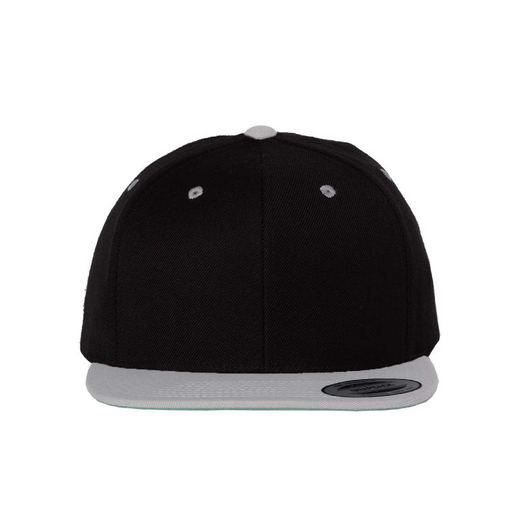 Front view of the Premium Flat Bill Snapback Cap - 