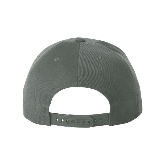 Rear view of the Premium Flat Bill Snapback Cap - 