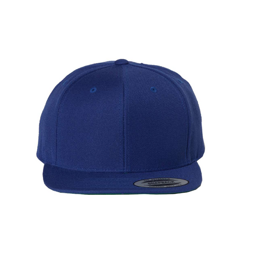 Front view of the Premium Flat Bill Snapback Cap - 