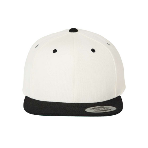 Front view of the Premium Flat Bill Snapback Cap - 