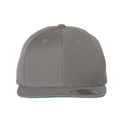 Front view of the Premium Flat Bill Snapback Cap - 