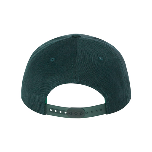 Rear view of the Premium Flat Bill Snapback Cap - 