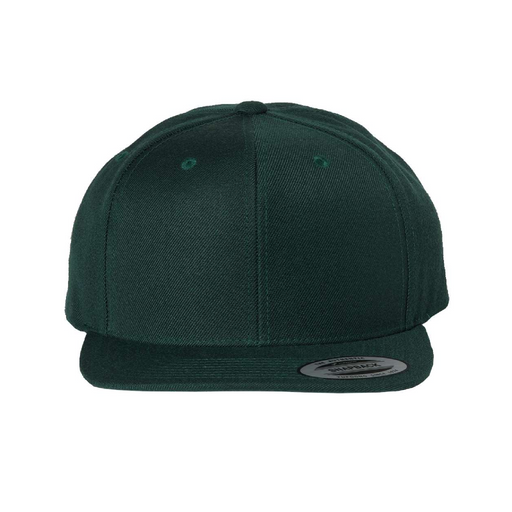 Front view of the Premium Flat Bill Snapback Cap - 
