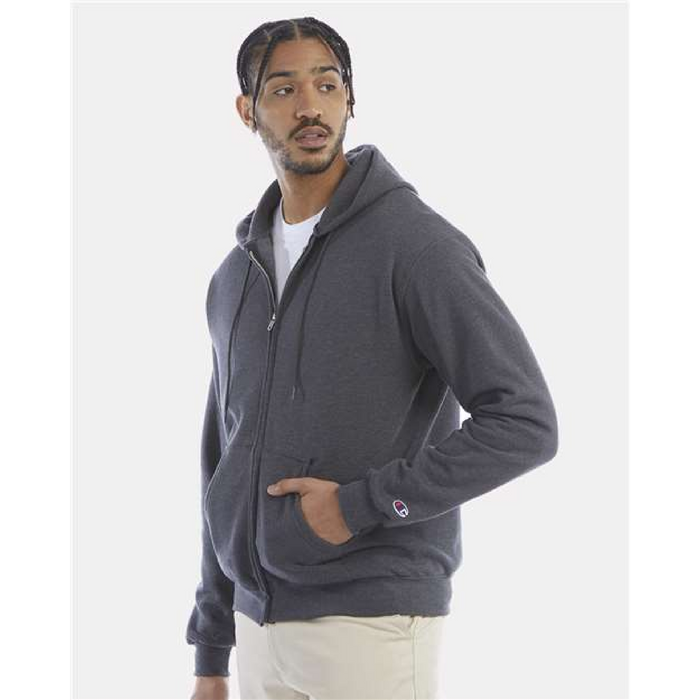Champion Powerblend® Full-Zip Hooded Sweatshirt - 