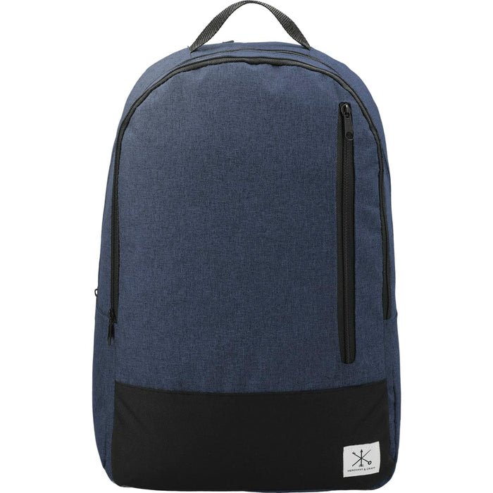 Front and Blank view of the Merchant & Craft Grayley 15" Computer Backpack