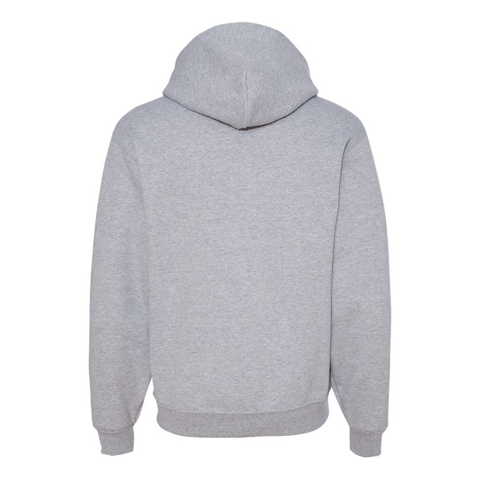 Rear view of the JERZEES NuBlend® Hooded Sweatshirt - 