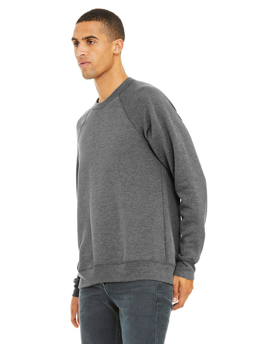 Right view of the BELLA + CANVAS Unisex Sponge Fleece Crewneck Sweatshirt