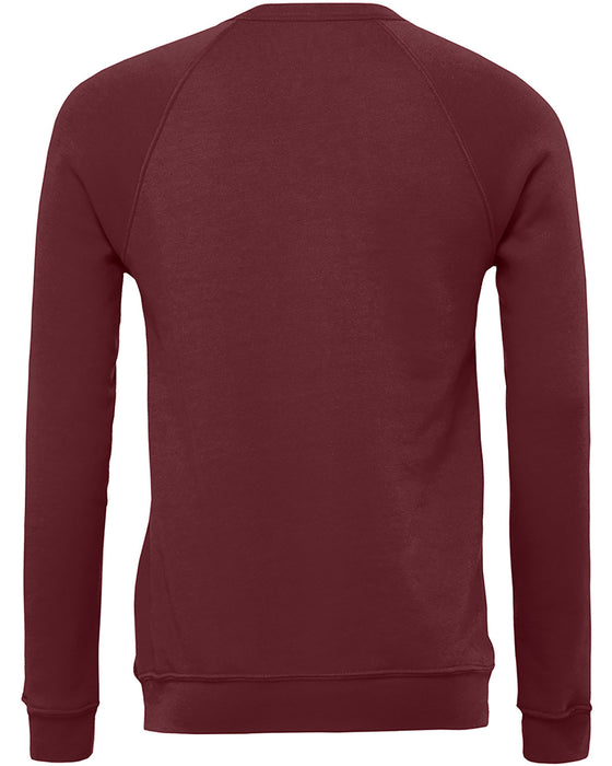 Rear and Blank view of the BELLA + CANVAS Unisex Sponge Fleece Crewneck Sweatshirt