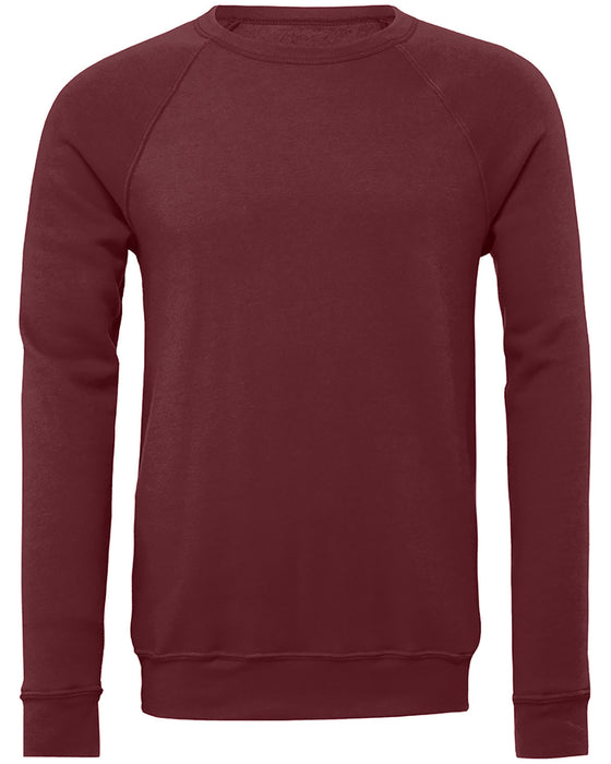 Front and Blank view of the BELLA + CANVAS Unisex Sponge Fleece Crewneck Sweatshirt