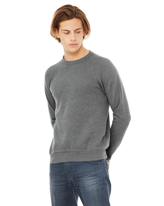 Right view of the BELLA + CANVAS Unisex Sponge Fleece Crewneck Sweatshirt