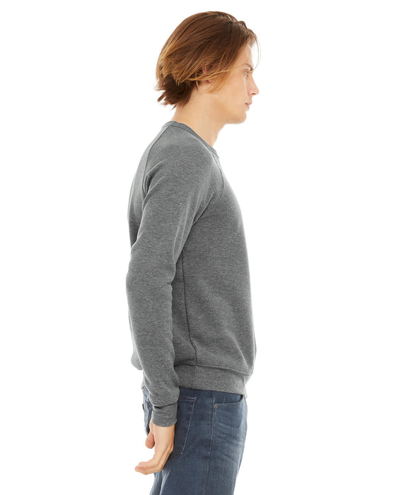 Right view of the BELLA + CANVAS Unisex Sponge Fleece Crewneck Sweatshirt