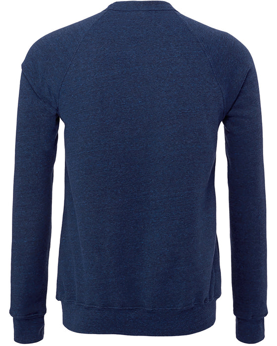 Rear and Blank view of the BELLA + CANVAS Unisex Sponge Fleece Crewneck Sweatshirt