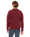 Rear view of the BELLA + CANVAS Unisex Sponge Fleece Crewneck Sweatshirt