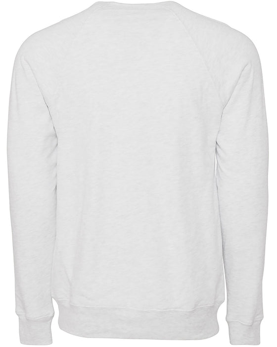 Rear and Blank view of the BELLA + CANVAS Unisex Sponge Fleece Crewneck Sweatshirt