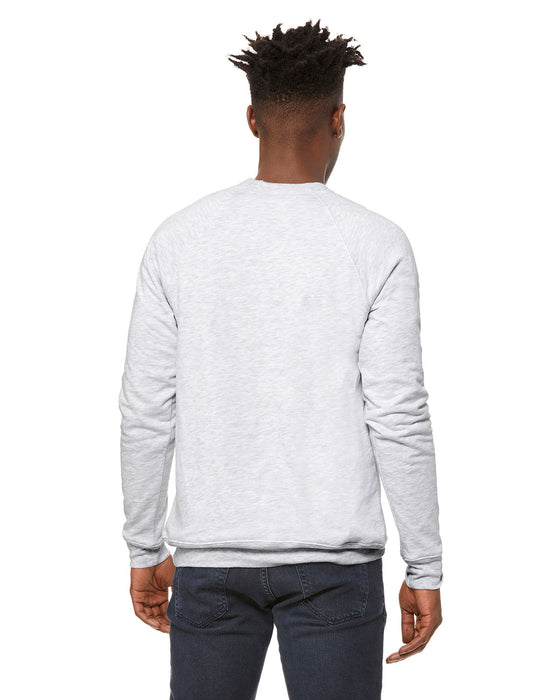 Rear view of the BELLA + CANVAS Unisex Sponge Fleece Crewneck Sweatshirt