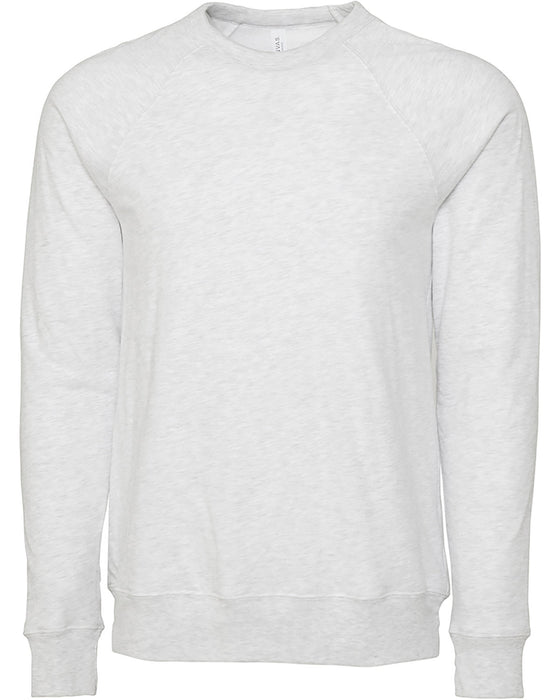 Front and Blank view of the BELLA + CANVAS Unisex Sponge Fleece Crewneck Sweatshirt