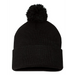 Rear view of the 12" Pom-Pom Cuffed Beanie - 