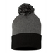 Front view of the 12" Pom-Pom Cuffed Beanie - 