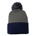 Front view of the 12" Pom-Pom Cuffed Beanie - 