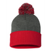 Rear view of the 12" Pom-Pom Cuffed Beanie - 