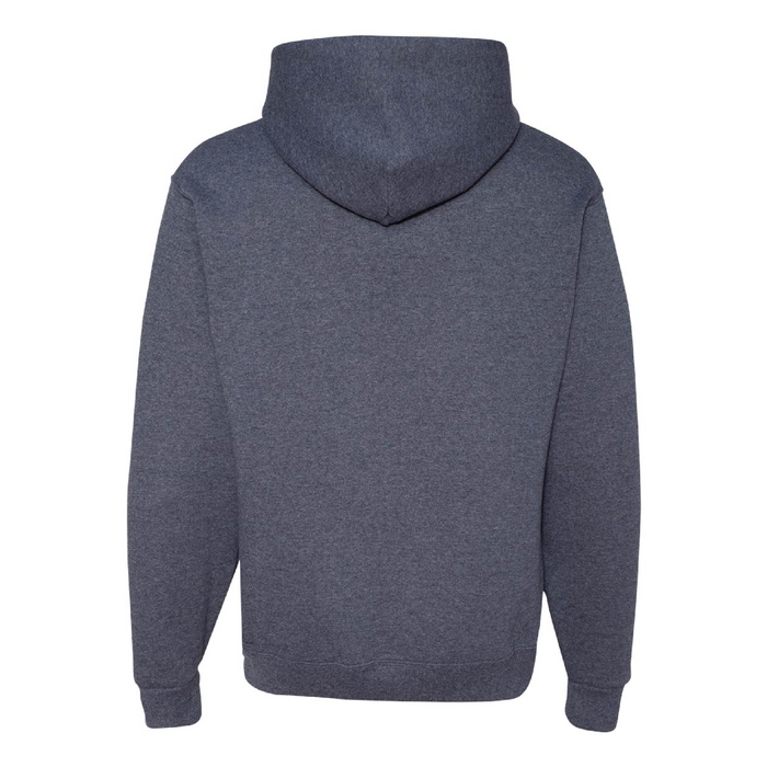Rear view of the JERZEES NuBlend® Hooded Sweatshirt - 
