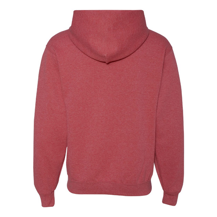 Rear view of the JERZEES NuBlend® Hooded Sweatshirt - 