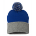 Front view of the 12" Pom-Pom Cuffed Beanie - 