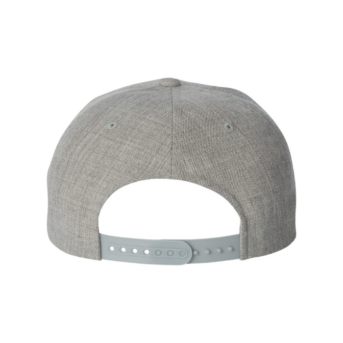 Rear view of the Premium Flat Bill Snapback Cap - 