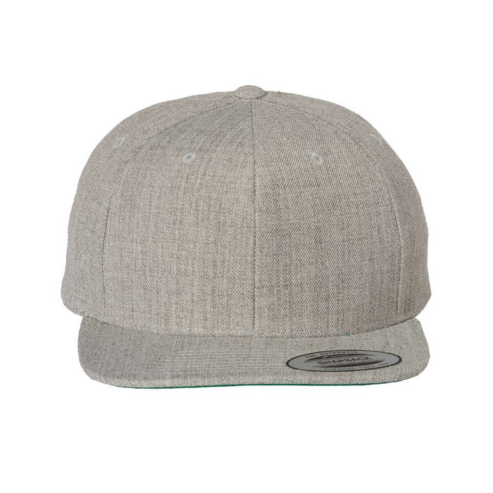 Front view of the Premium Flat Bill Snapback Cap - 