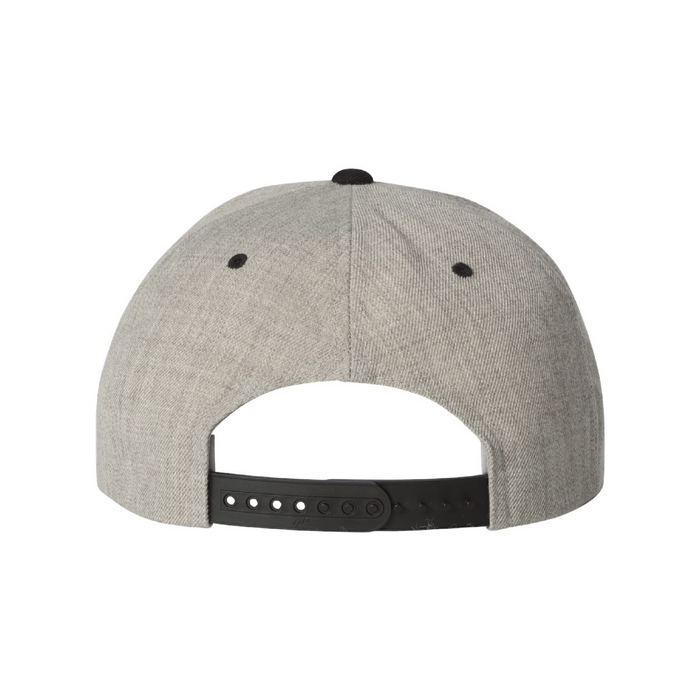 Rear view of the Premium Flat Bill Snapback Cap - 