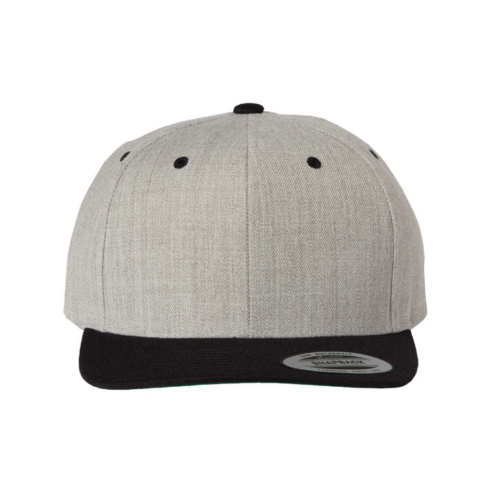 Front view of the Premium Flat Bill Snapback Cap - 