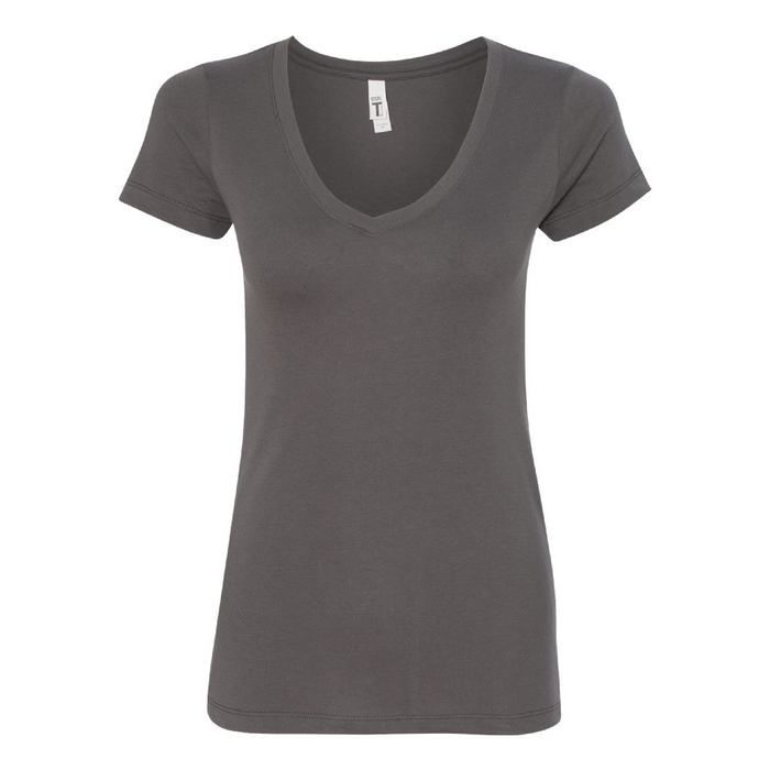 Front view of the Next Level Women's Ideal V-Neck T-Shirt