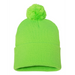 Front view of the 12" Pom-Pom Cuffed Beanie - 