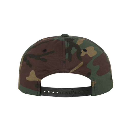 Rear view of the Premium Flat Bill Snapback Cap - 